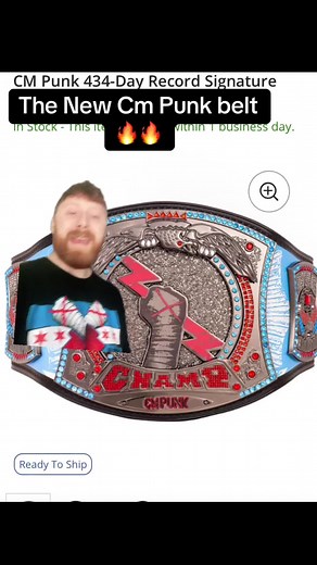 The new CM Punk belt is beautiful! #cmpunk #cmpunkwwe #wwe