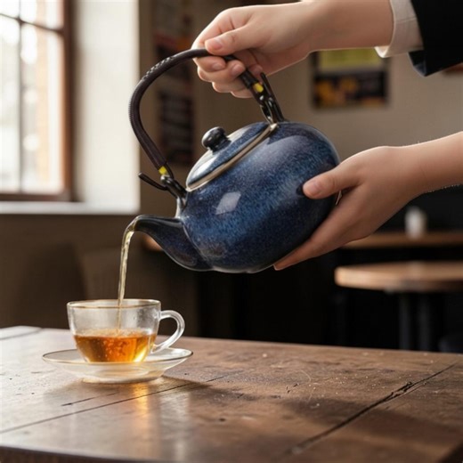 Handcrafted Blue Ceramic Teapot 800ml Japanese Inspired Stoneware Tea Pot With Woven Handle Brass Detail Zen Gift - Etsy