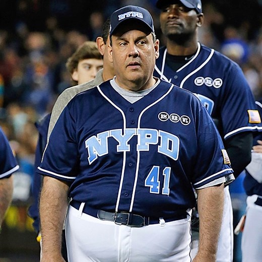Chris Christie Wears Unfortunately Tight Pants at Celebrity Softball Game—See a Photo of Him in His Uniform