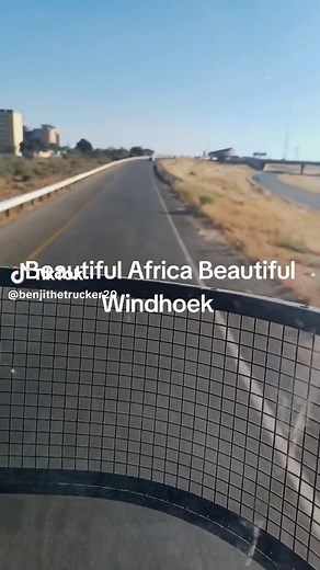 Driving Through Beautiful Windhoek: Scenic Highway View