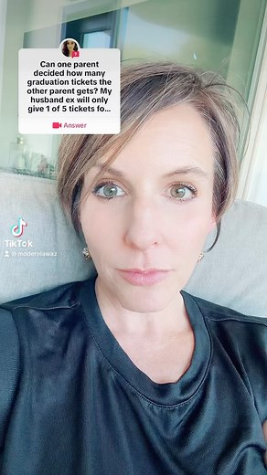 Can one parent withhold graduation tickets from the other parent? #graduation #custody #familylaw | Modern Law