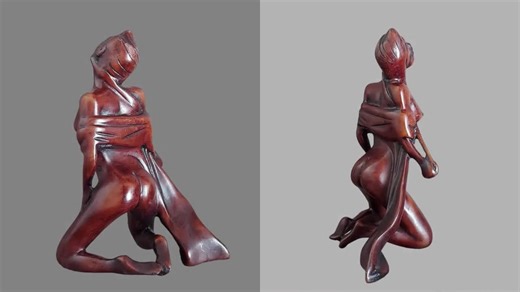 Bronze Finish Resin Female Sculpture: Antique-inspired Home Decor - Etsy