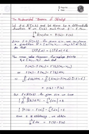 Fundamental Theorem of Calculus | MSc Math Notes | Real Analysis