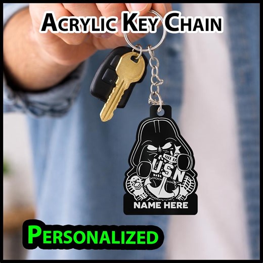 Personalized Navy SCPO Vader Keychain, Senior Chief Petty Officer E8 Gift, Black Acrylic - Etsy