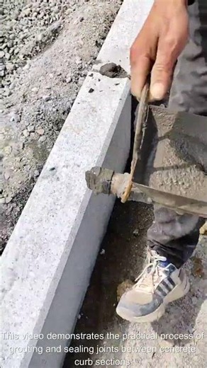 Grouting Process for Street Curbs