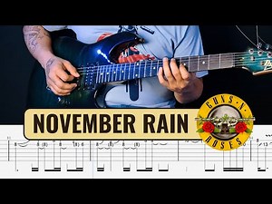 Guns N' Roses - November Rain Guitar Solo Lesson With Guitar Tab