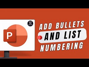 How to add bullets and list numbering in PowerPoint