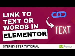 How To Add Link To Text Or Words In Elementor