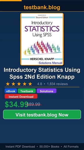 Full Testbank for Introductory Statistics Using Spss 2Nd Edition Knapp