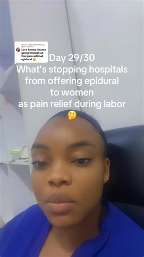 Nurse Utin on Instagram: "What’s stopping hospitals from offering epidural to women to reduce pain during labor🤔 #epidural #laborpain #explore #goviral fypシ"