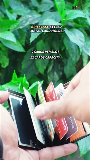 Briefcase Style Metal Cards Holder RFID Wallet