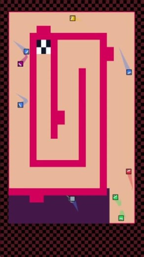 Crazy Square Race! Winning the Winding Maze Track