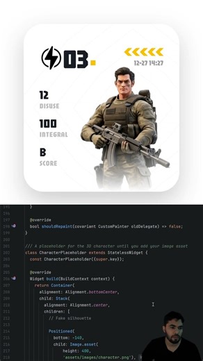 FPS game character #dart #flutter #coding #tutorial #code #widget #frontend #programming
