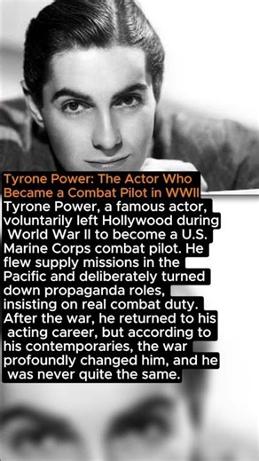 Tyrone Power: The Actor Who Became a Combat Pilot in WWII
