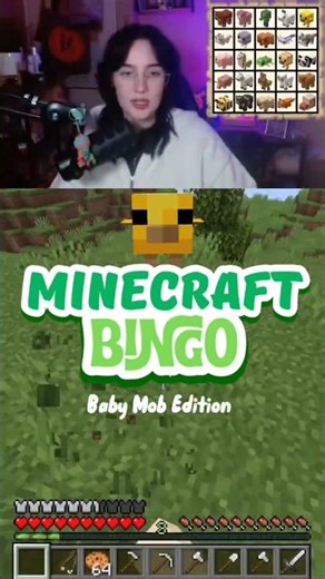 Minecraft bingo baby mob edition tiny takeover challenge update #smallyoutuber #minecraft