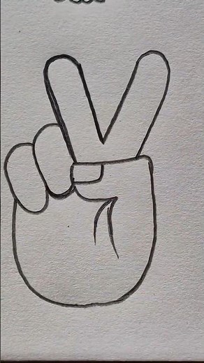 How to Draw a Peace Sign Hand for beginners
