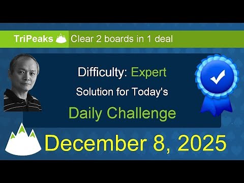 Microsoft Solitaire Collection: TriPeaks - Expert - December 8, 2025