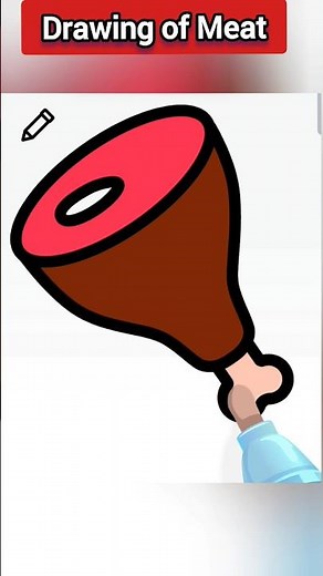 Drawing of Meat | How to draw Meat.