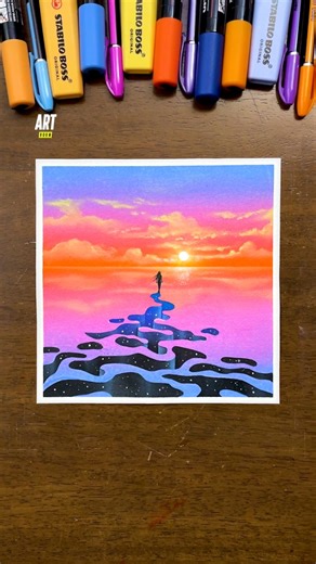 I'm drawing a psychedelic illustration with oil pastels 🤩✨ #oilpastel #tutorial #art #drawing #beginner | Theartroom14