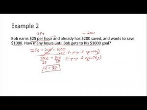Algebra 1 2.2 Creating and Solving Equations