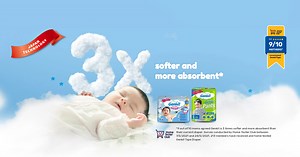 Genki! Softer on baby’s skin and more absorbent for longer wear and comfort.