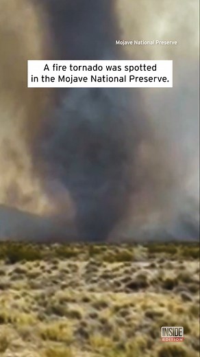 6.5K views · 120 reactions | A fire tornado was spotted in the Mojave National Preserve. Also known as a fire whirl, the tornado was part of the York Fire, which is raging in the desert preserve across Nevada and California. #mojave #nevada #california #sanbernardino | Inside Edition | Facebook
