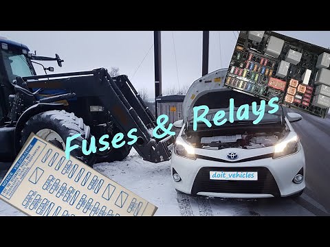 ALL Fuses & Relays Location / Box Diagram \ 1.5 vvt-i cvt Toyota Yaris Hybrid - Echo - Vitz