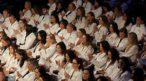 We're so proud of you, MPA Class of 2024! Congratulations on all your accomplishments and the special moment of donning your long white coats. Photo gallery: flic.kr/s/aHBqjBqGv7 #EVMSGrad2024 | Eastern Virginia Medical School