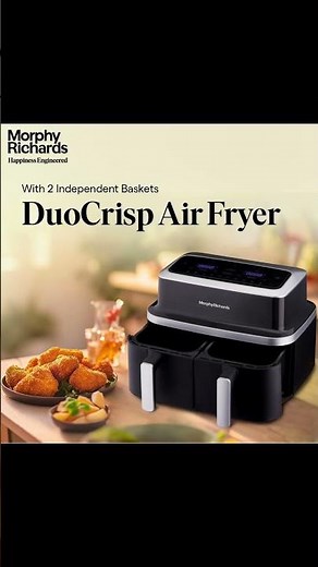 Morphy Richards DuoCrisp Air fryer for home Two independent basket air fryerovenhealthy fry 2 dishes