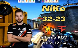 G2 NiKo (32-23)对阵FaZe (小镇Inferno) @ BLAST全球总决赛2022