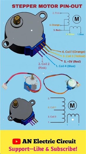 Stepper Motor Pin-Out | #electronic #shortsfeed