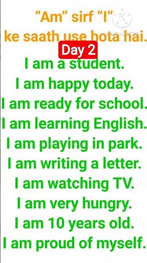 Uses of Am in English | I am Sentences | English Grammar for Kids | #Shorts