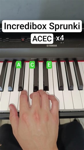 Very Easy SUN PHASE 2 Piano Tutorial from Incredibox Sprunki