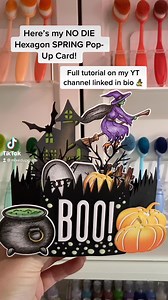 Here’s my NEW Hexagon SPRING Pop-Up Cards. Check out my full tutorial on my YT channel. | Mixed Up Craft