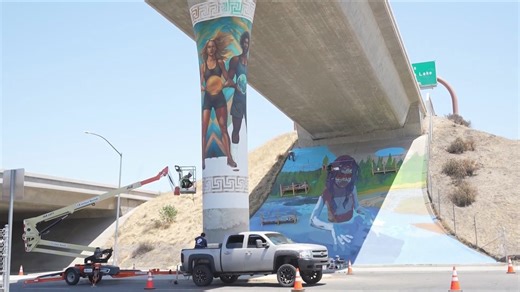 Freeway pillars in Fresno get colorful makeover thanks to local artists