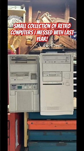 Collection of retro PCs from last year! I’m saving one to show off later! #computerbuild #retropc