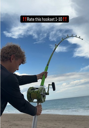 ‼️Rate this hookset 1-10‼️ #fish #fishing #ocean #sharks #shark | Shark Fishing
