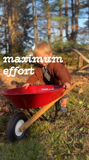Maximum effort ideas below ⬇️ Have you heard of maximum effort? 💪🏼 Maximum effort is a developmental need for toddlers to lift heavy things and push their bodies to the MAX. It was observed in toddlers by Dr. Maria Montessori and is now supported by modern brain science. 🧠 What Dr. Montessori observed as maximum effort is a child’s proprioceptive system at work. The proprioceptive system is one of the lesser known senses and provides a sense of body awareness and controls force and pressure. 