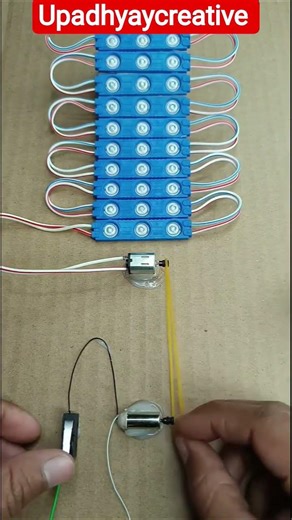 DIY New DC Motor Project Using DC Motor Mini Generator & LED #shorts #dcmotor #diyprojects #diy