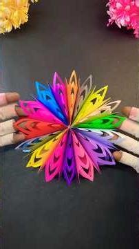 DIY Colorful Paper Rangoli Craft | Easy Vibrant Flower Design Tutorial #rangoli #design