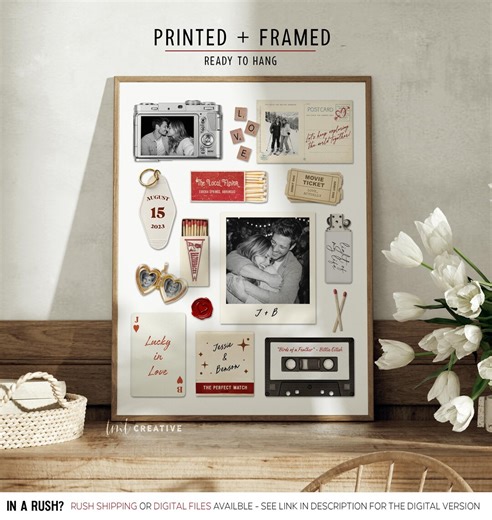 Personalized Matchbook Print, Custom Couples Wall Art, Romantic Anniversary Gift, Printed or Framed Valentine’s Day Decor, Matchbook Poster - Etsy