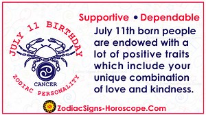 July 11 Zodiac (Cancer) Horoscope Birthday Personality and Lucky Things | ZSH