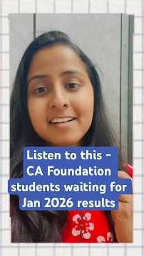 CA Foundation Jan 2026 Results | Journey of CA Students