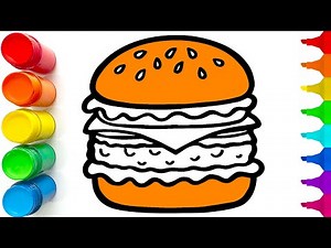 🍔 How to Draw a Hamburger | Easy Step by Step Drawing Tutorial