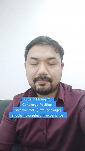 Urgent Hiring for Concierge Position with Salary-2750