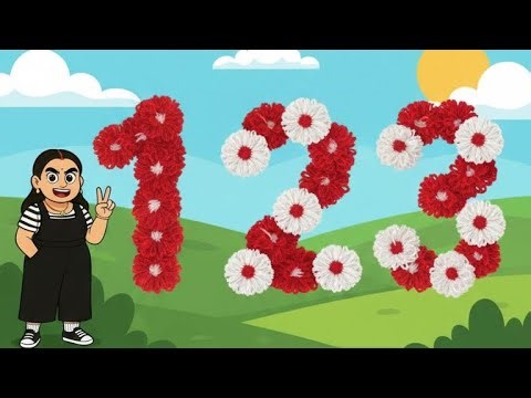 Learn Numbers 1️⃣ 2️⃣ 3️⃣ with Colorful Flowers 🌸 #learning #kidsvideo #youtube #nurseryrhymes
