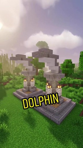Creating a Dolphin Statue in Minecraft