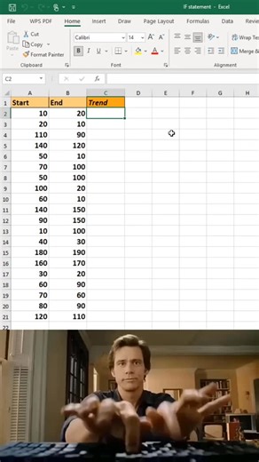 Time to Office on Instagram: "A cool IF statement in excel 😱 #excel #office #spreadsheet"