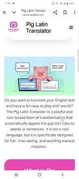Pig Latin Translator