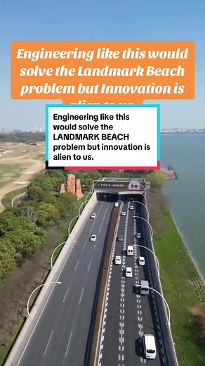 Engineering like this would solve the Landmark Beach problem but Innovation is alien to us. #f #viral #fypシ #landmarkbeach #lagoscalabarcoastalhighway #fypシ゚viral #RealEstateRevolution #lagos